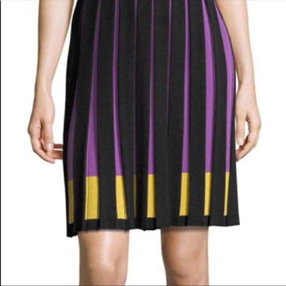 Plus Size Versace Collection Knit Pleated Dress - Picture 4 of 7